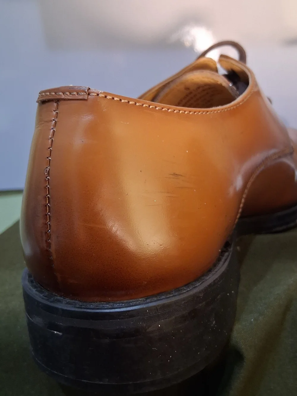 Express Men's Brown Leather Derby Shoes — Classic Lace-Up